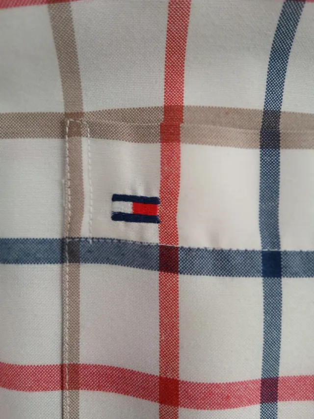 Camisa Tommy Hilfiger cuadros beige