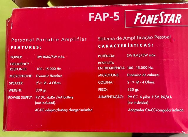 Fonestar FAP-5 Amplificador Personal Micrófono