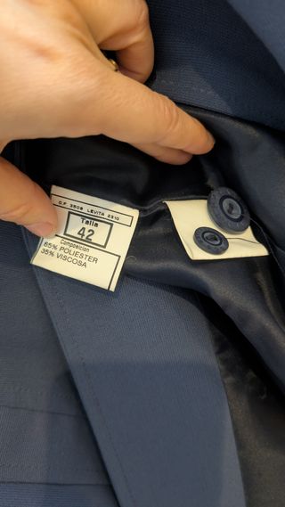 Americana larga azul