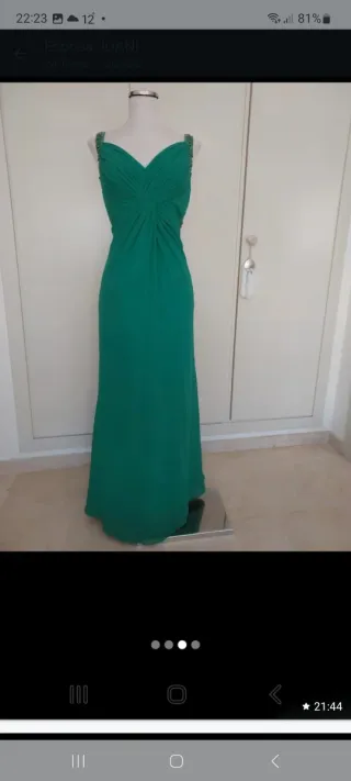 Vestido de fiesta verde talla única