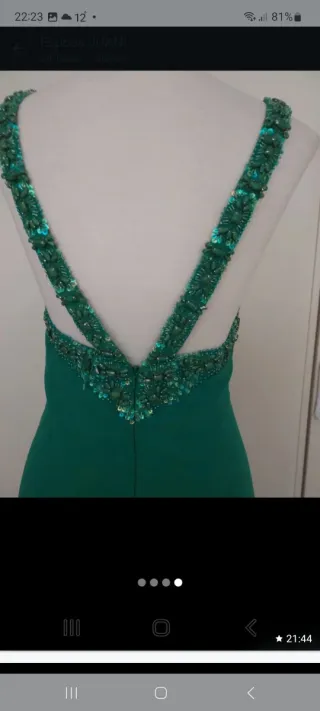 Vestido de fiesta verde talla única