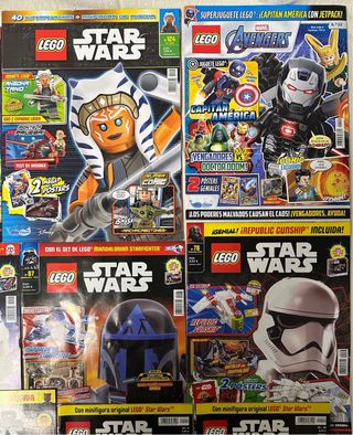 11 Revistas Lego Star Wars y una de Lego Marvel.