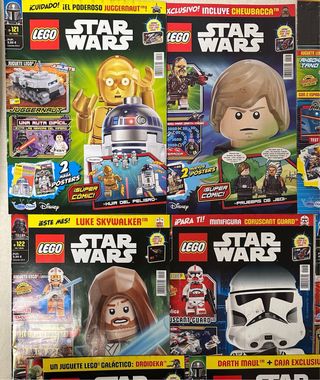 11 Revistas Lego Star Wars y una de Lego Marvel.