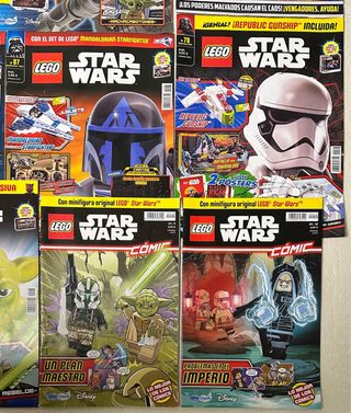 11 Revistas Lego Star Wars y una de Lego Marvel.