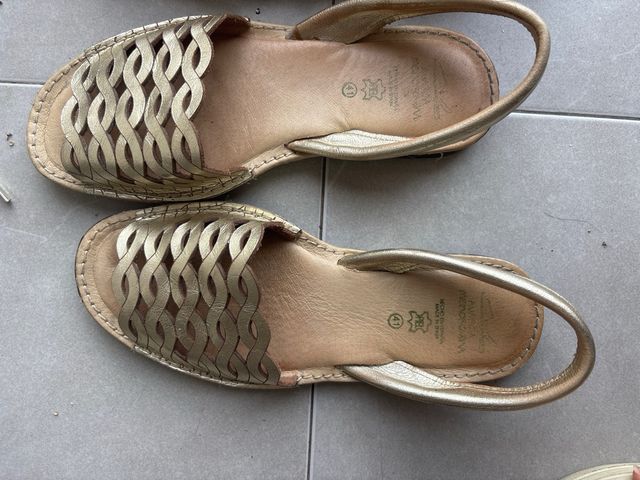 Sandalias doradas mujer talla 41