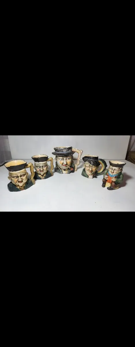 Lote 5 jarras estilo inglés vintage