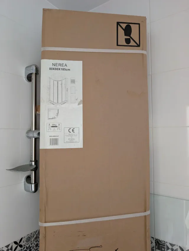 Mampara Ducha Esquina NEREA 80x80x185cm