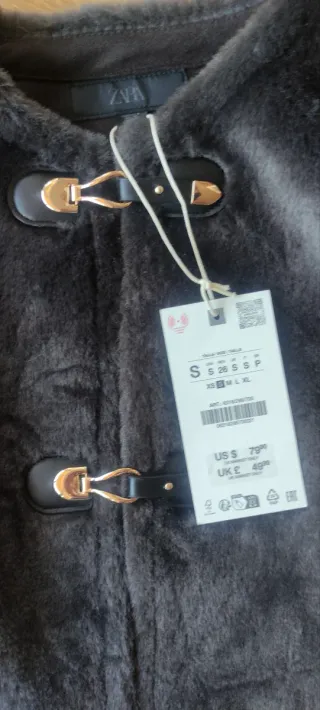 Chaqueta efecto pelo marrón