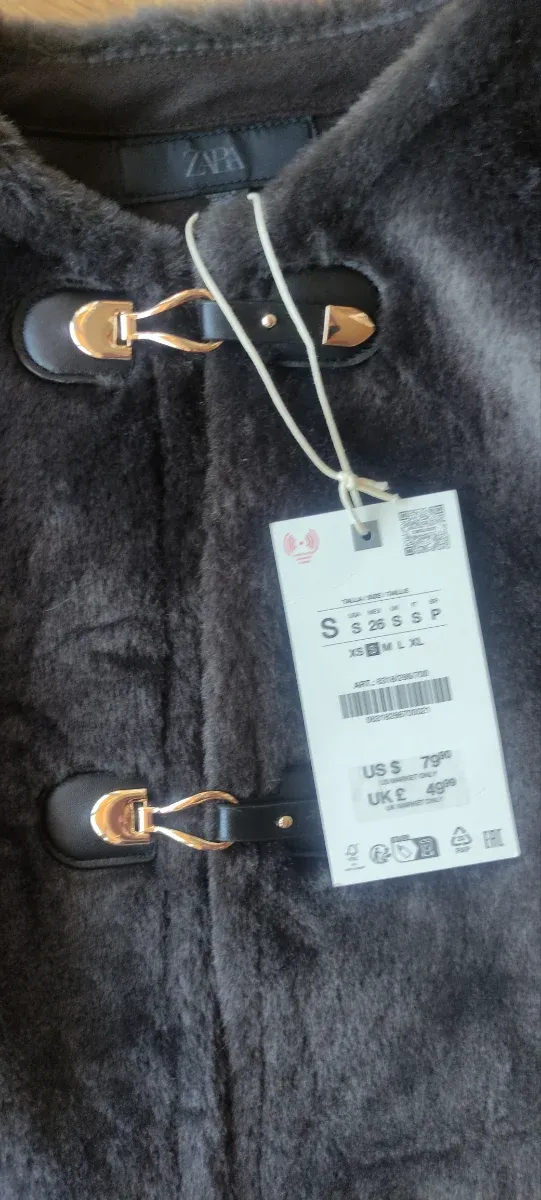 Chaqueta efecto pelo marrón