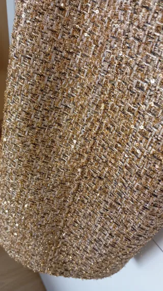 Vestido fiesta lentejuelas dorado