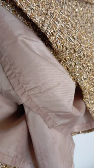 Vestido fiesta lentejuelas dorado