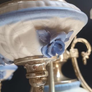 Lámpara de techo clásica azul y blanco