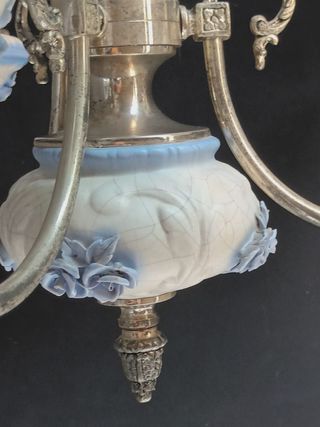 Lámpara de techo clásica azul y blanco