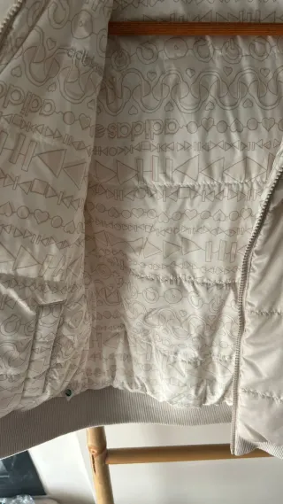 Chaqueta Adidas Reversible Beige y Blanca