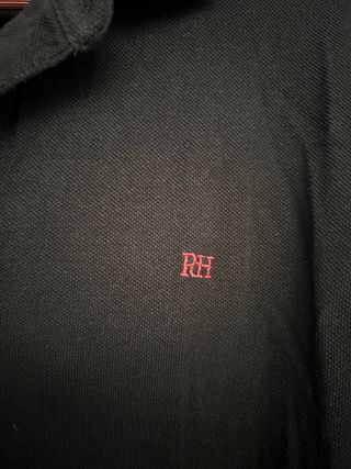 Polo Pedro del Hierro negro manga larga