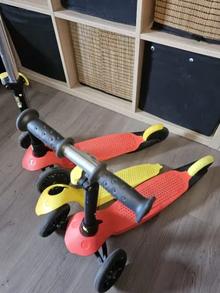 Patinete 3 ruedas rojo y amarillo