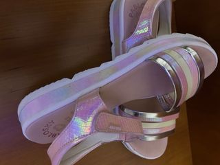 Sandalias Pablosky Niña Rosa y Plateadas