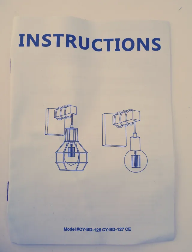 2 Lámparas de Pared Metal y Madera