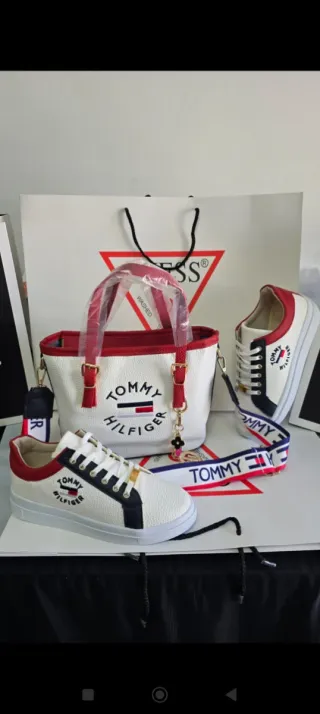 Zapatillas Tommy Hilfiger Blancas y Rojas