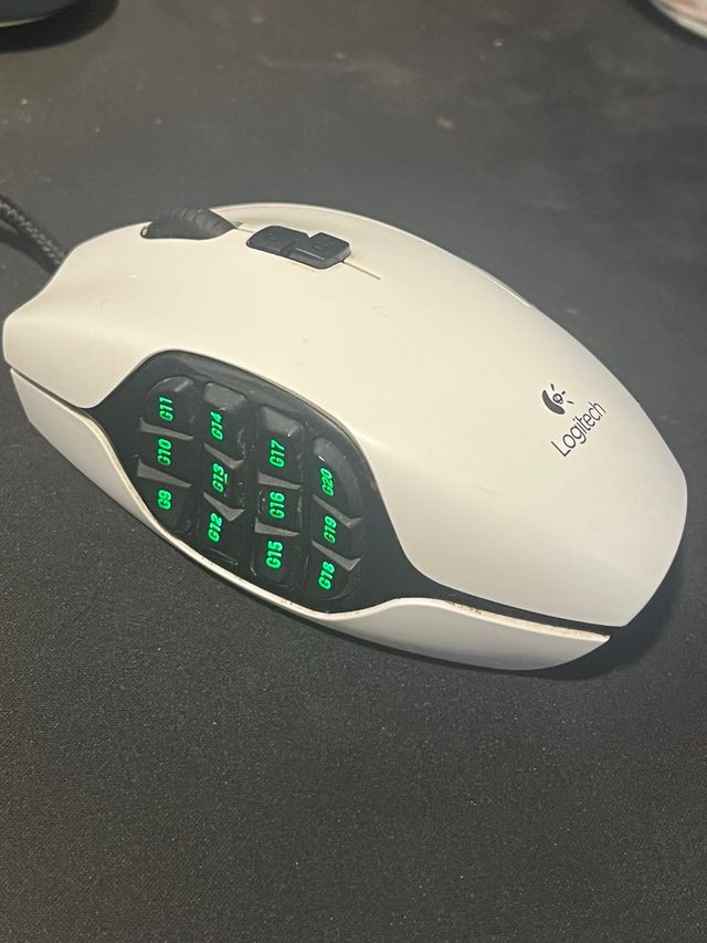 Ratón Logitech G600 Blanco