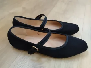 Bailarinas terciopelo negro con tira