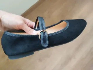 Bailarinas terciopelo negro con tira