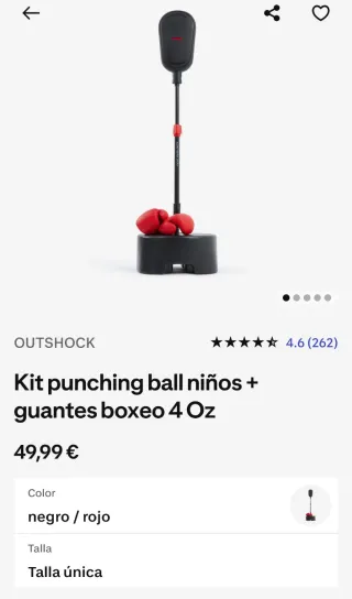 Balón de boxeo infantil + guantes