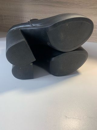 Botines tacón plataforma negros