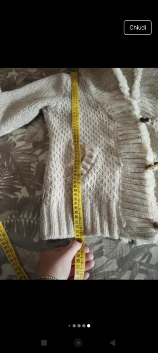 Cardigan Franklin & Marshall Beige con Cappuccio