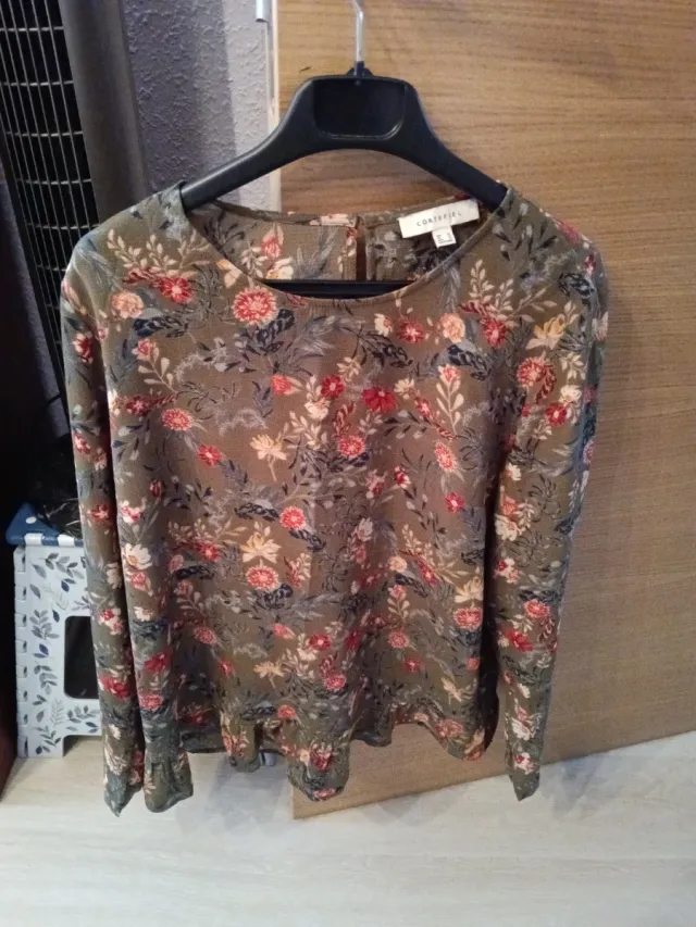 Blusa COASTAL floral verde militar Talla XL