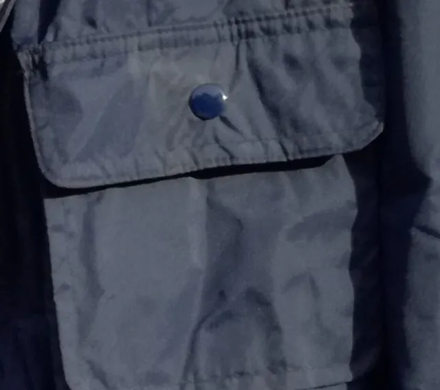 IMPERMEABLE AZUL MARINO CON CHALECO DE PELO