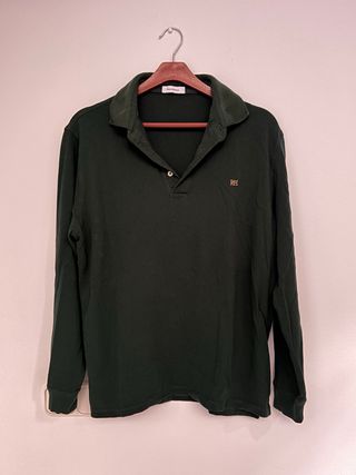 Polo Pedro del Hierro verde botella manga larga