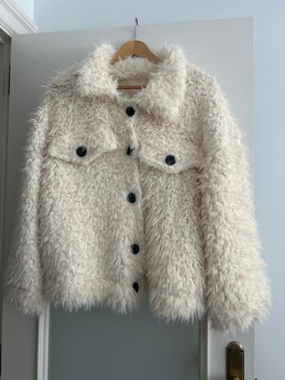 Chaqueta peluda oversize talla única