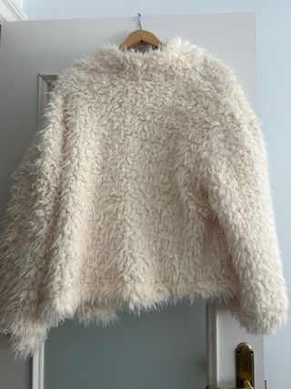 Chaqueta peluda oversize talla única
