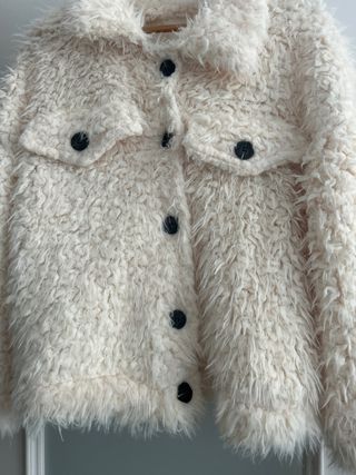 Chaqueta peluda oversize talla única
