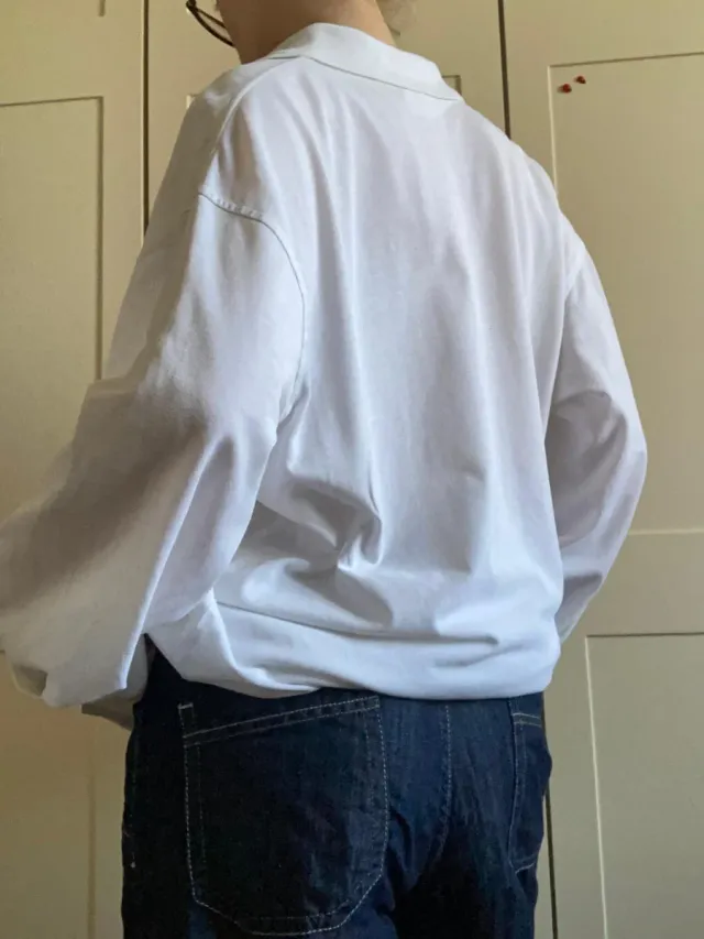 Polo manica lunga bianco