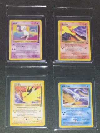 Lotto Carte Pokemon Mew Articuno Moltres Vintage