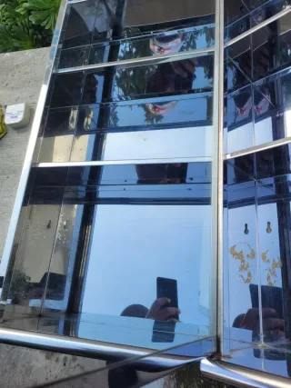 Mueble baño Areslux antiguo cristal y metal