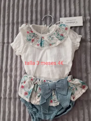 Conjunto bebé Calamaro talla 3 meses