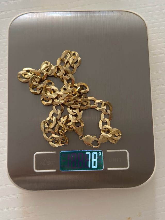 Cadena y guillo de oro 14k