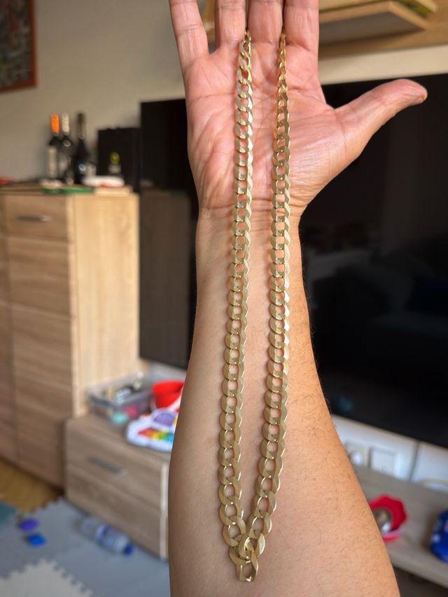 Cadena y guillo de oro 14k