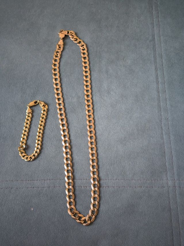 Cadena y guillo de oro 14k