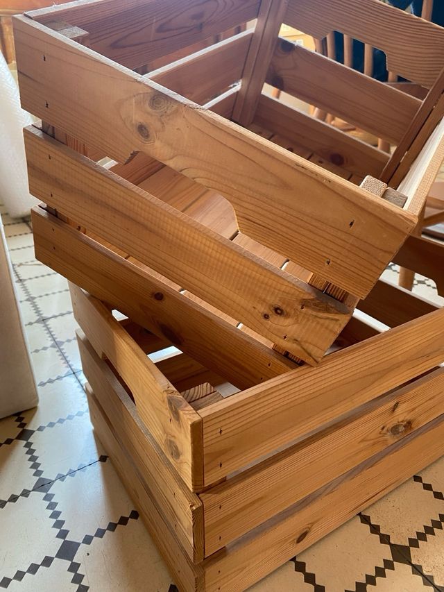 Cajas de madera rústicas (2 unidades)