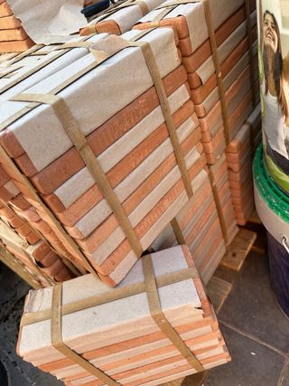 Baldosas de barro rectangulares 21x7cm - lote 2m2