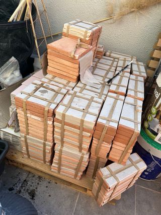 Baldosas de barro rectangulares 21x7cm - lote 2m2