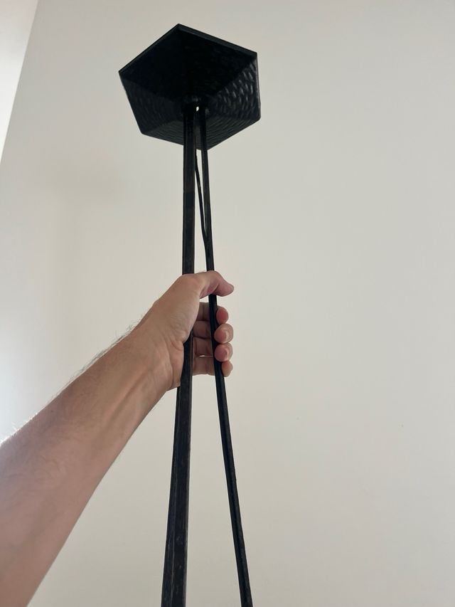 Lámpara de techo cristal y metal