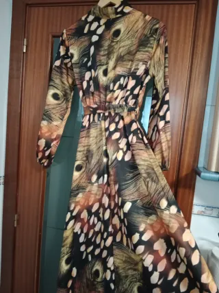 Vestido largo estampado talla única