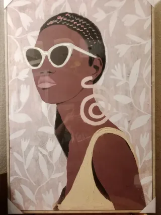 Cuadro pintado con marco