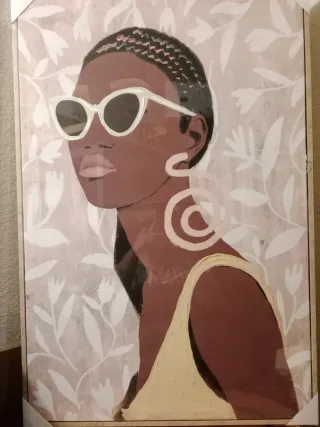 Cuadro pintado con marco