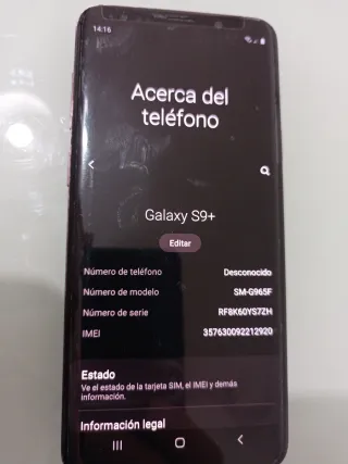 Samsung Galaxy S9 Plus Negro